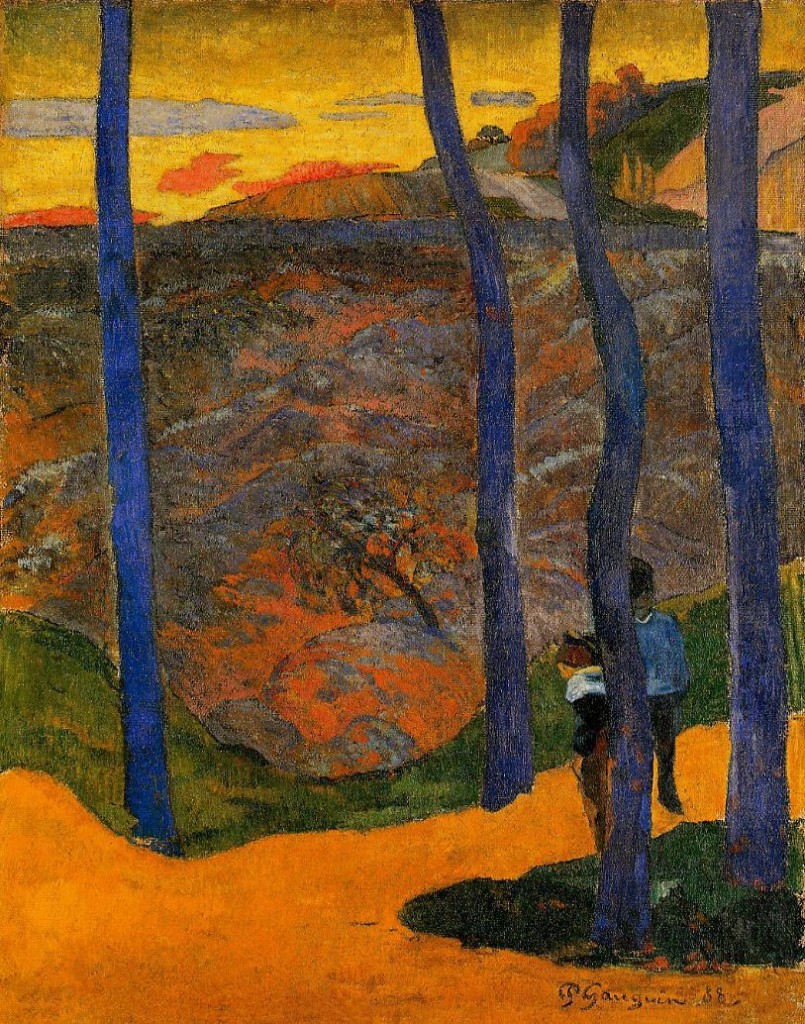 Gaugin blue trees