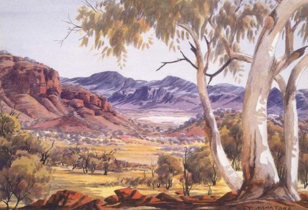 Albert Namatjira ghost gums