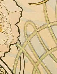 Nature’s Elegance: Mucha’s Art Nouveau Peonies