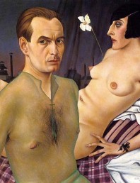 Self Portrait with Model by Christian Schad (1927)